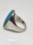 Large Sterling silver & Turquoise? ring size V Carousel 5