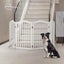 Petzly Arched Pet Gate Dog Fence Safety Barrier with Support Feet 4 Panel 80cm Carousel 1