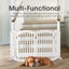 Petzly Arched Pet Gate Dog Fence Safety Barrier with Support Feet 4 Panel 80cm Carousel 4