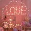 My Decorations Pink And White Rose 3D String Lights Battery Operated Indoor Outd Carousel 3
