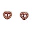14k Rose Gold Plated Silver Pandora Open Heart Stud Earrings. R # 1105 Carousel 1