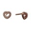 14k Rose Gold Plated Silver Pandora Open Heart Stud Earrings. R # 1105 Carousel 2