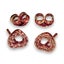 14k Rose Gold Plated Silver Pandora Open Heart Stud Earrings. R # 1105 Carousel 3