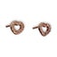 14k Rose Gold Plated Silver Pandora Open Heart Stud Earrings. R # 1105 Carousel 4