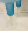 Vintage set of two Italian glass candle holders or wine goblets Carousel 4
