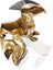 Vintage Dachshunds figurines pair solid brass Carousel 3