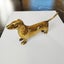 Vintage Dachshunds figurines pair solid brass Carousel 9