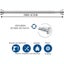 Stainless Steel Telescopic Curtain Rod –Adjustable 125–220cm Carousel 1