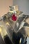 Elegant vintage solid 9ct/ 9k white Gold Ruby & Diamond ring Carousel 1