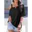 Off-Shoulder Loose Ladies Button Top Carousel 3