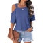 Off-Shoulder Loose Ladies Button Top Carousel 5