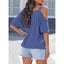 Off-Shoulder Loose Ladies Button Top Carousel 7