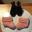 Suede Infants Boots size 5 Pulp Brand New / Hand knitted Wool Slippers / Carousel 15