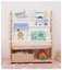 Solid pine wood bookshelf with canvas Carousel 3