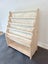 Solid pine wood bookshelf with canvas Carousel 6