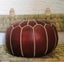 PREMIUM Handcrafted Moroccan Leather Pouf Carousel 4