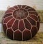 PREMIUM Handcrafted Moroccan Leather Pouf Carousel 5