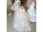 3-9 Years Lace Tulle Flower Girl Dress Up Buttons Bows Children's First Carousel 5