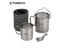 Tomshoo 3PCS Titanium Cookware Set For Outdoor Camping Carousel 3