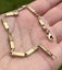 RARE Vintage 14k Yellow Gold Moving Bar Link Bracelet Carousel 7