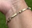 RARE Vintage 14k Yellow Gold Moving Bar Link Bracelet Carousel 15
