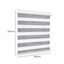 Marlow Blackout Zebra Roller Blind Curtains Double Window Sunshade Grey Carousel 10