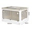 Stackable Storage Containers Lid Clothes Organiser Box 5 Side Open Foldable 28L Carousel 10