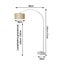 Emitto Modern LED Floor Lamp Reading Light Free Standing Adjustable Marble Base Carousel 9