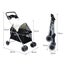 Pawz Pet Stroller Pram Dog Cat Carrier Travel Pushchair Foldable 4 Wheels Large Carousel 10
