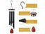 Metal Windchime Aluminum Windbell Wind Chimes 6 Tubes Chimes Home Decoration Carousel 8