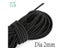 2M/bag 1/1.5/2/2.5/3/4/5mm Black Round Thread Cord Elastic Band Elastic Rope Carousel 1