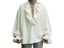 Mens Renaissance Costume Ruffled Long Sleeve Lace Up Medieval Steampunk Pirate Carousel 3