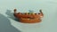 Vintage Small Viking Plastic Ship Carousel 4