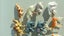 #5 Vintage Britains Etc Plastic Zoo Animals ~ Elephants & Camels Carousel 3