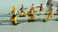 #19 Vintage Britains Etc Plastic Cowboys & Bank Robbers Carousel 3