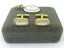Christian Dior Gold Silver Tone Metal Logo Cufflinks Carousel 1