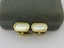 Christian Dior Gold Silver Tone Metal Logo Cufflinks Carousel 2