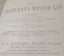 Rare Antique Engineman's Master Key by LFR Schnabel Book Carousel 8