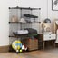 6 Cubes Black DIY Wire Storage Shelves Carousel 1