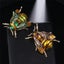 Buzzy Wuzzy Bumblebee Brooch - Honeybee, Bee, Honey, Yellow, Green, Wasp, Ena... Carousel 2