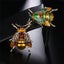 Buzzy Wuzzy Bumblebee Brooch - Honeybee, Bee, Honey, Yellow, Green, Wasp, Ena... Carousel 3