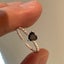 Silver-Tone Black Heart Statement Ring Carousel 6