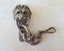 Antique Chatelaine Dog Head With Glass Eyes Silver Toned Carousel 1