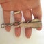 Antique Chatelaine Dog Head With Glass Eyes Silver Toned Carousel 6