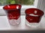 TWO Ruby Red Exhibition Glass Cups Marked Etched 1911 and 1922 Carousel 5