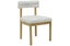 Zia Linen & Oak Dining Chair - Grey Fleck Carousel 1