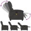 Electric Massage Recliner Chair Grey Real Leather Txbpaik Carousel 5
