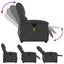 Stand Up Massage Recliner Chair Grey Real Leather Txbpanp Carousel 6