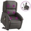 Stand Up Massage Recliner Chair Grey Real Leather Txbpanp Carousel 11