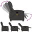 Massage Recliner Chair Grey Real Leather Txbpait Carousel 5